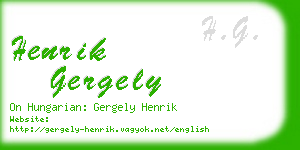 henrik gergely business card